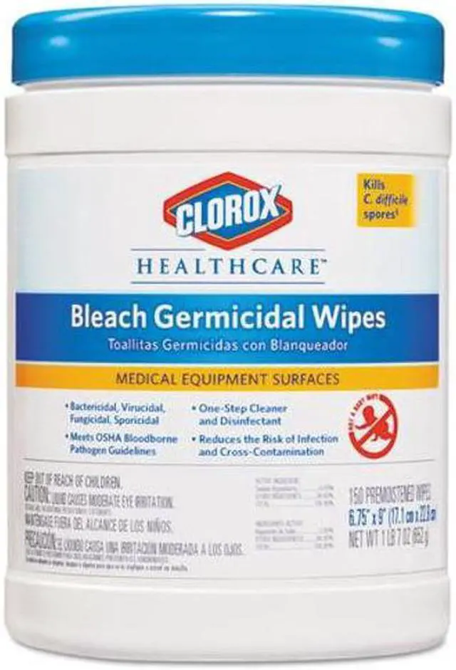 Alt view image 5 of 17 - Germicidal Wipes, 6 X 5, Unscented, 150/Canister