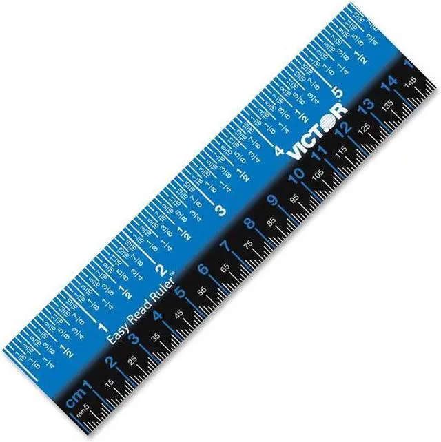 Alt view image 2 of 3 - VICTOR EZ12PBL Ruler,Inch,Gloss,White,Plastic,12in.