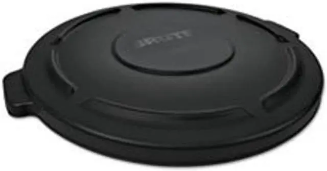 Alt view image 3 of 4 - RUBBERMAID 1779738 Brute Trash Can Top,Flat,Snap-On Closure,Black