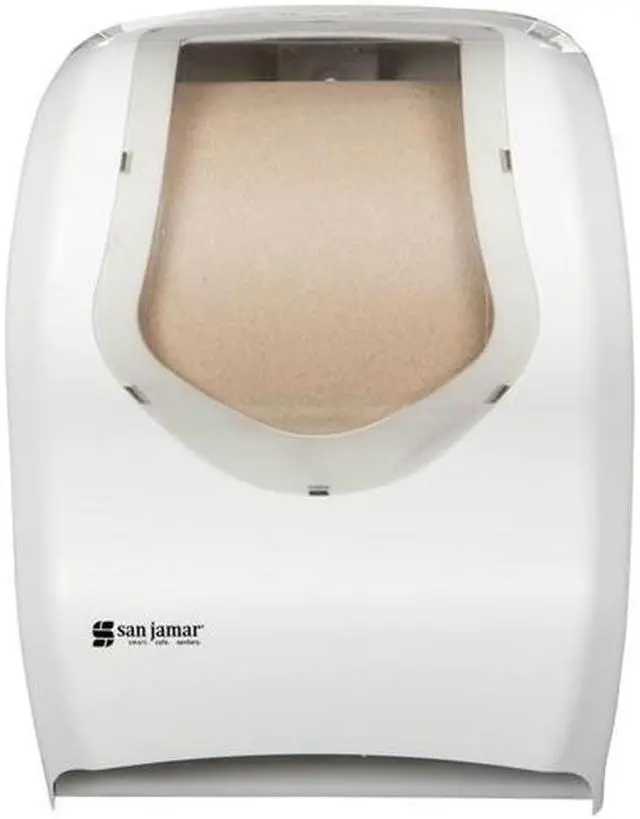 Main image of San Jamar T1470WHCL Smart System With Iq Sensor Towel Dispenser, 16 1/2 X 9 3/4 X 12, White/Clear