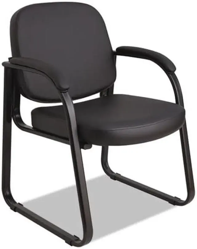 Alt view image 4 of 20 - Alera Genaro Series Sled Base Guest Chair Black Vinyl RL43C16