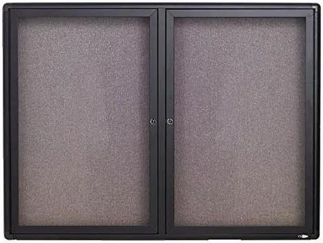 Alt view image 4 of 6 - QUARTET 2364L Enclosed Fabric Bulletin Board 36" x 48", 2 Door