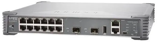 Alt view image 2 of 5 - Juniper Networks  EX2300-C-12P Compact Ethernet Switch - 12 Ports - Manageable - 3 Layer Supported - Modular - Twisted Pair, Optical Fiber - 1U