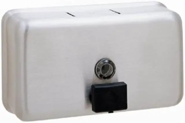 Main image of Bobrick ClassicSeries Surface-Mounted Liquid Soap Dispenser Horizontal 40 oz Metal 2112