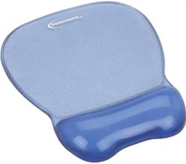 Alt view image 4 of 14 - Innovera IVR51430 Blue Gel Mouse Pad and Wrist Rest
