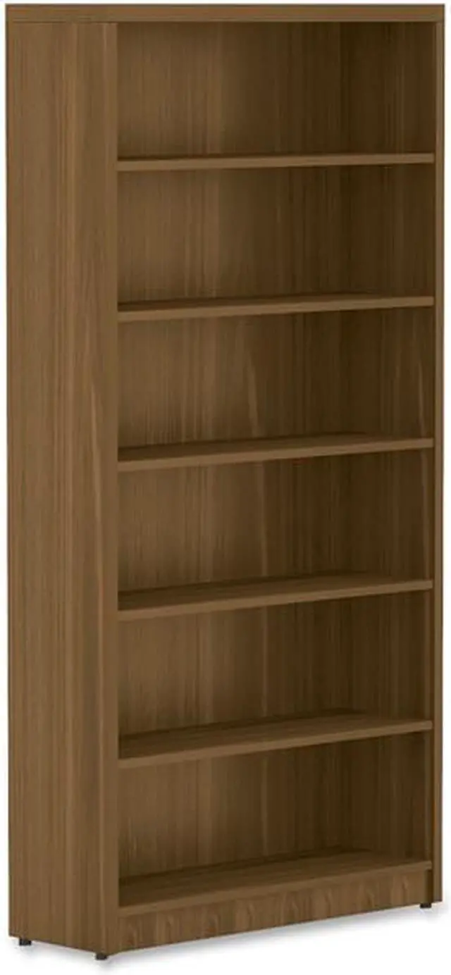 Alt view image 2 of 5 - Lorell Top 1-1/2" Bookshelf 12-1/2"x36"x74" Walnut 34315