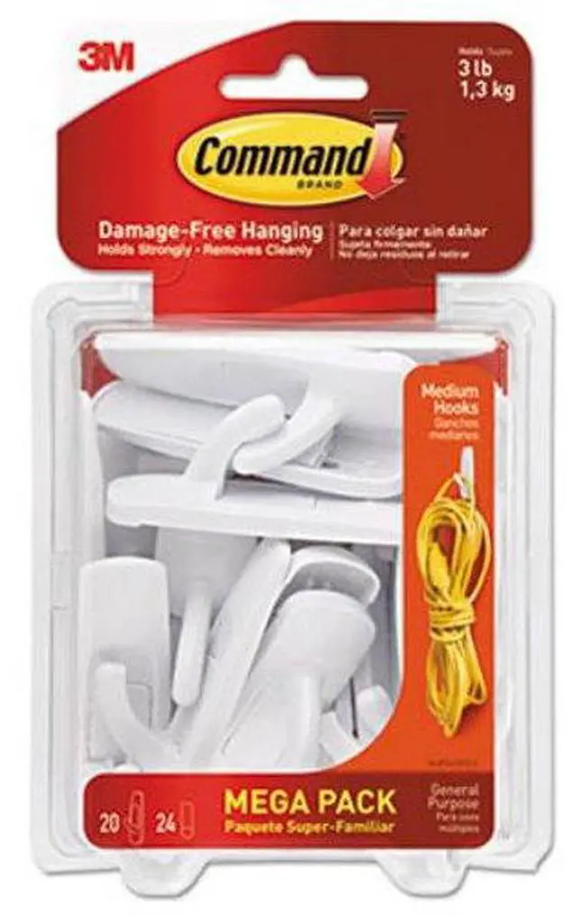 Main image of Command Hook,Medium,Mega,20/Pk 17001MPES