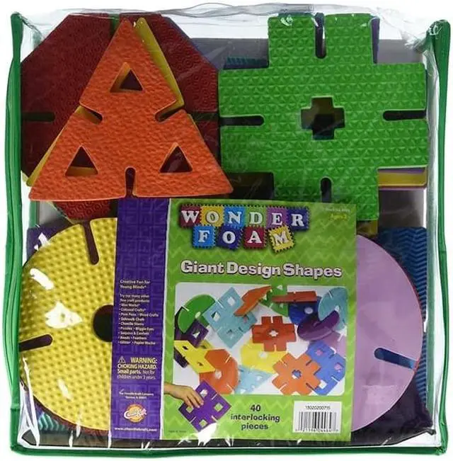Alt view image 4 of 8 - Chenille Kraft WonderFoam Giant Design Shapes Assorted 40 Pieces 4464