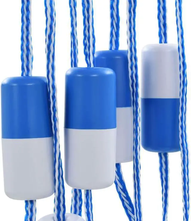 Alt view image 4 of 13 - vidaXL Pool Rope Divider Swimming Pool Rope with 9 Floats and 2 Hooks 6.4'