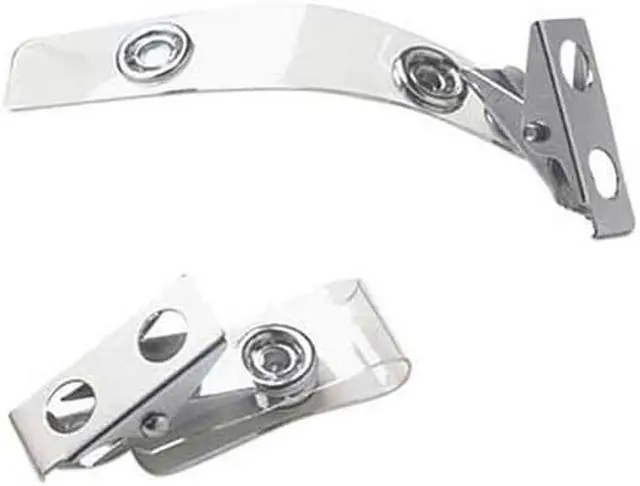 Main image of Baumgartens SICURIX ID Strap Clips, Clear, 25/Pack