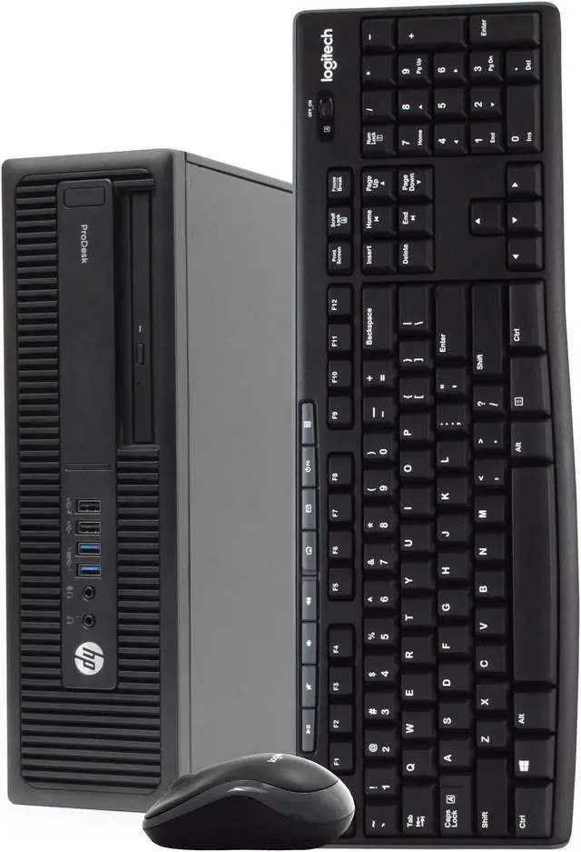 Alt view image 6 of 7 - HP ProDesk 600 G2 SFF Desktop Computer PC, Intel i5-6500, 16GB RAM 2TB HDD, Windows 10 Professional, New 23.6" FHD V7 LED Monitor, New 16GB Flash Drive, Wireless Keyboard & Mouse, DVD, WiFi