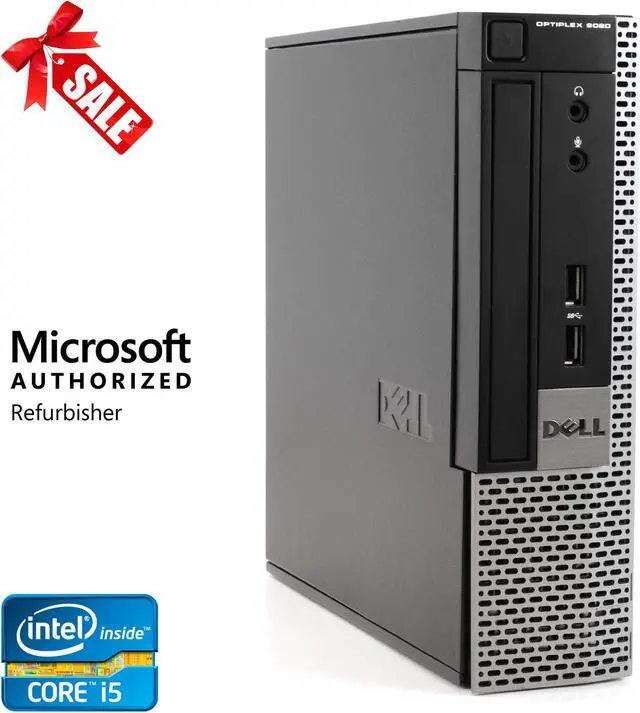Main image of Dell Dell 9020 Ultra Small Form Factor Computer PC, 3.20 GHz Intel i5 Quad Core Gen 4, 8GB DDR3 RAM, 256GB SSD Hard Drive, Windows 10 Professional 64 Bit