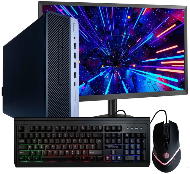Main image of HP ProDesk 600G4 Desktop Computer | Quad Core Intel i5 (3.2) | 16GB DDR4 RAM | 500GB SSD Solid State | Windows 11 Professional | 22in LCD Monitor | Home or Office PC
