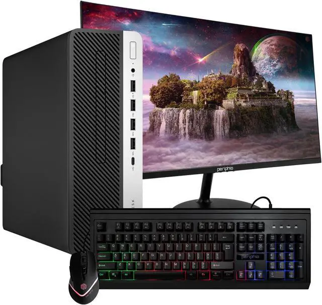 Alt view image 7 of 7 - HP ProDesk 600G4 Desktop Computer | Hexa Intel i5 (3.2) | 16GB DDR4 RAM | 500GB SSD Solid State | Windows 11 Professional | New 24in LCD Monitor | Home or Office PC
