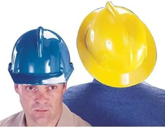 Alt view image 2 of 7 - Hard Hat, Front Brim, Slotted, Ratchet, White