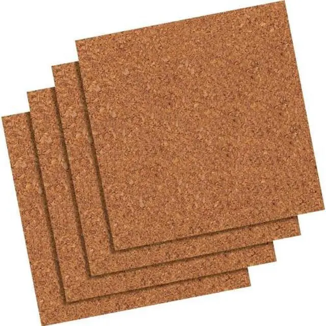 Alt view image 8 of 13 - Quartet Cork Panels Self-stick 12"x12" 4/PK Natural 102Q
