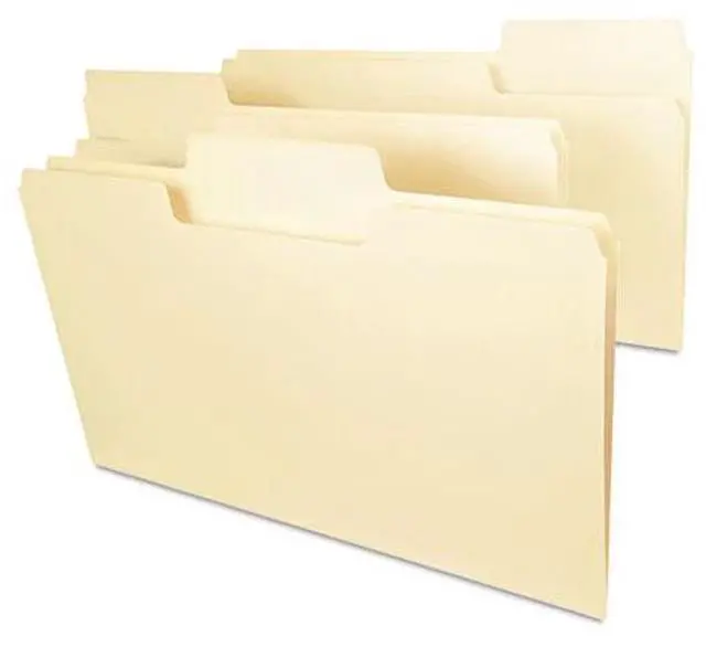 Alt view image 2 of 18 - Smead 15401 - SuperTab Heavyweight Folder, Manila, 1/3 Cut, Legal, 50/BX
