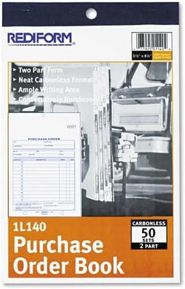 Alt view image 4 of 5 - Rediform Purchase Order Book Bottom Punch 5 1/2 x 7 7/8 Two-Part Carbonless 50