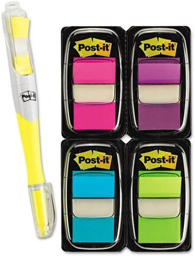 Alt view image 4 of 20 - Post-it Page Flag Value Pack Assorted Colors 200 Flags & Highlighter w/50 Flags