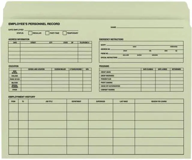 Alt view image 8 of 11 - Smead Employee Record File Folder 77000