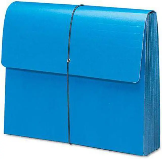 Alt view image 3 of 6 - Smead Extra-Wide 5 1/4" Exp Wallets 12 3/8 x 10 Navy Blue 71122