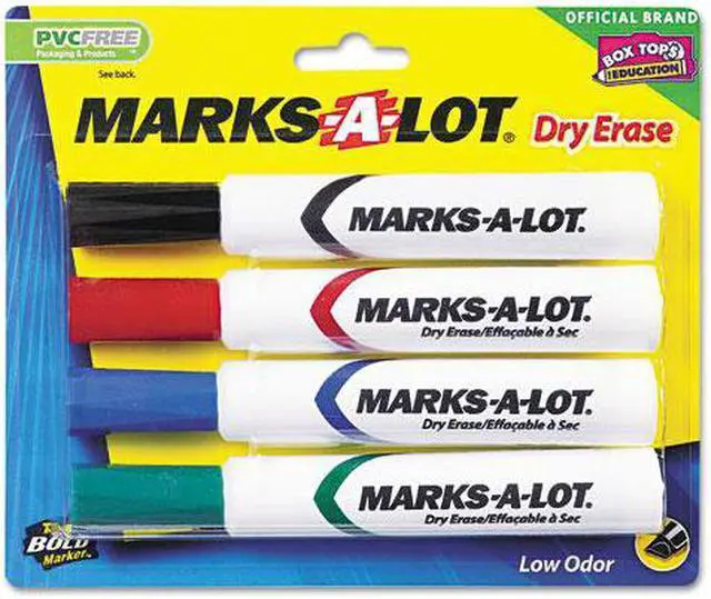 Alt view image 8 of 20 - Avery Marker,Dry Erase,4/Set 24409
