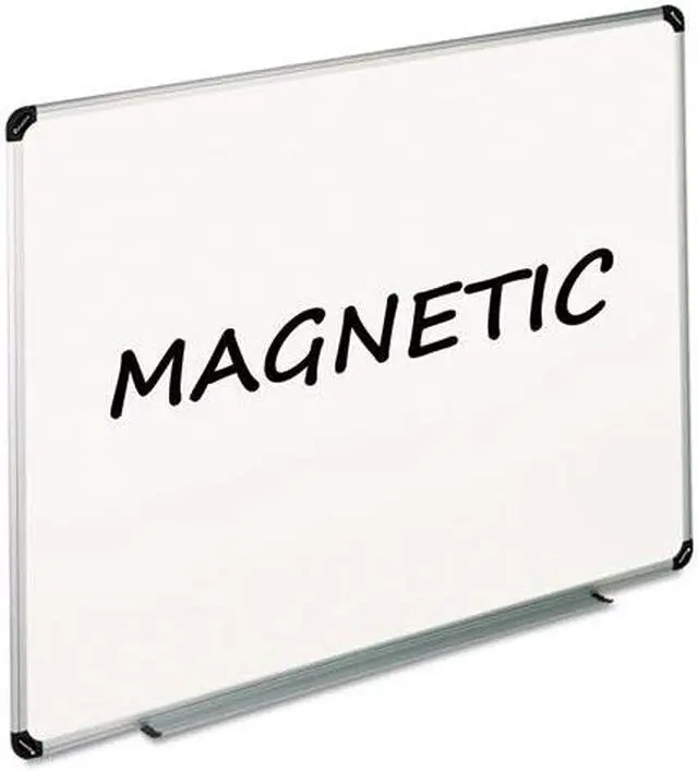 Main image of Magnetic Dry Erase Board, Melamine, 24 X 18, White, Aluminum/Plastic F