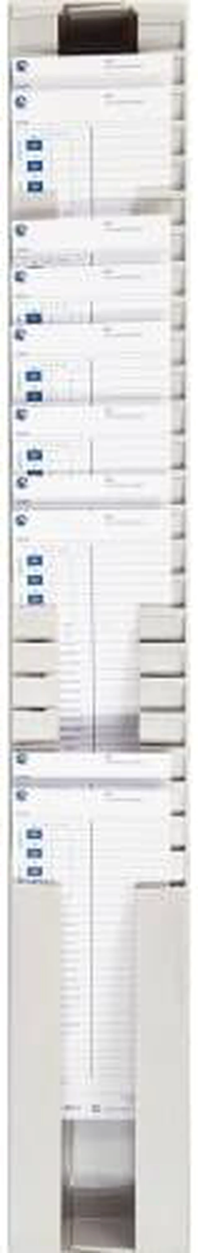 Alt view image 2 of 5 - Pyramid Time Systems Adj.Time Card Rack 2-1/2"-5"x2-1/4"Dx31-1/2"H Gray 4003