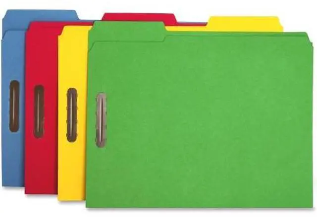 Alt view image 3 of 6 - Sparco Fastener Folders Ltr 1/3" Cut 50/BX Assorted SP17571