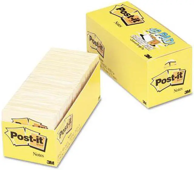 Alt view image 3 of 20 - 3M 65418CP Cabinet Pack  3 x 3  Canary Yellow  18 90-Sheet Pads Pack
