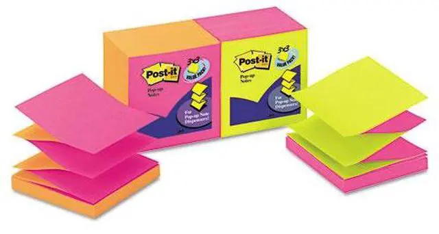 Alt view image 4 of 20 - Post-it Original Pop-up Refill Alternating Cape Town Colors 3 x 3 100-Sheet 12/Pack R330NALT