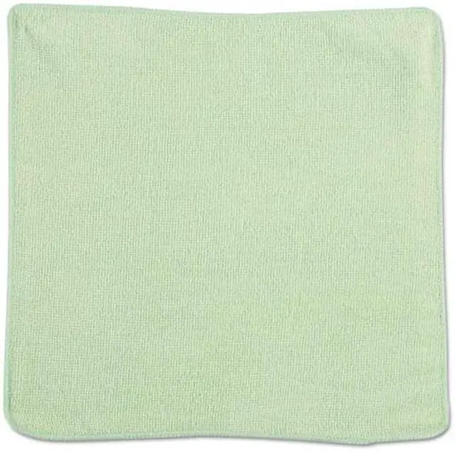 Main image of Rubbermaid Commercial Microfiber Cleaning Cloths 12 x 12 Green 24/Pack 1820578