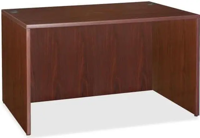 Alt view image 3 of 18 - Lorell Rectangular Desk Shell 47"x29-1/2"x29-1/2" Mahogany 69902