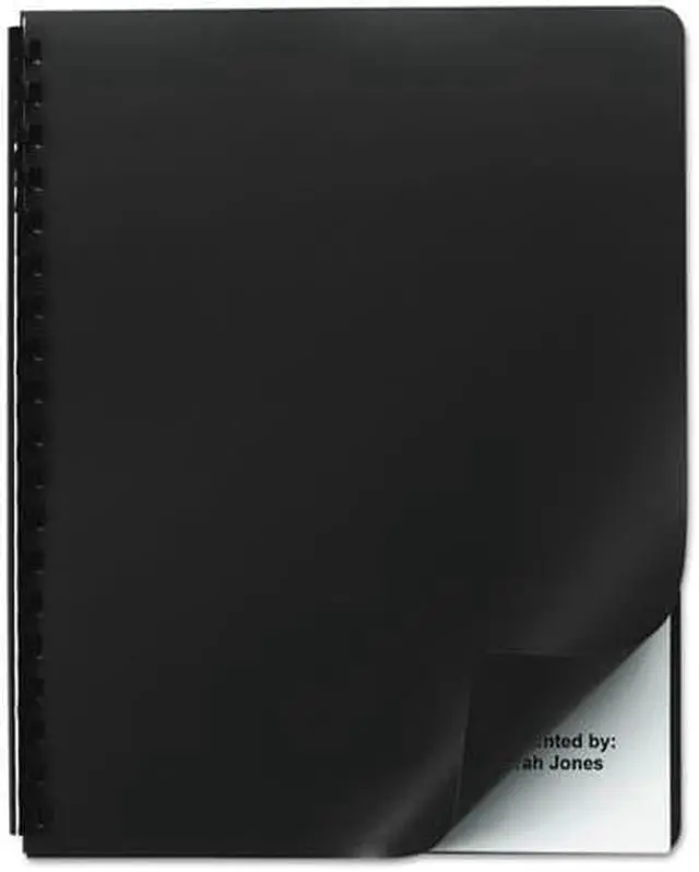 Alt view image 3 of 5 - Swingline Opaque Plastic Binding System Covers 11-1/4 x 8-3/4 Black 25/Pack