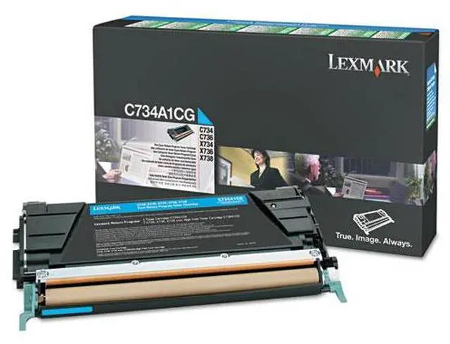 Alt view image 2 of 19 - Cyan High Yield Toner Cartridge for Lexmark C748H1CG C748DE, C748DTE, C748E, Genuine Lexmark Brand