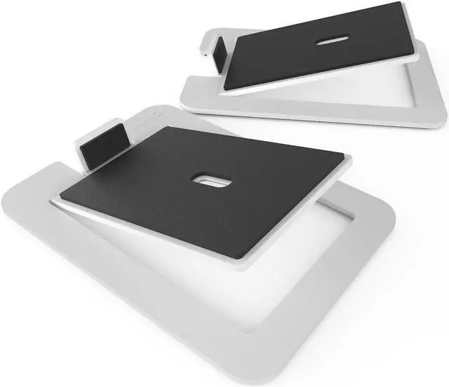 Alt view image 8 of 15 - Kanto S6W Desktop Speaker Stands for 4- to 7-inch speakers, White (Pair)