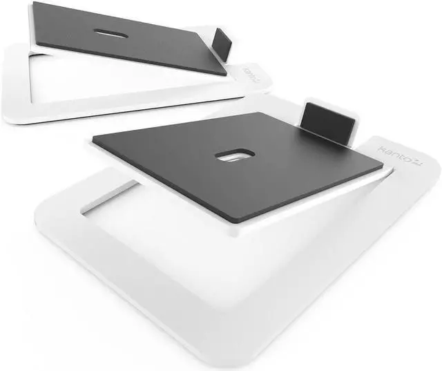 Alt view image 9 of 15 - Kanto S6W Desktop Speaker Stands for 4- to 7-inch speakers, White (Pair)