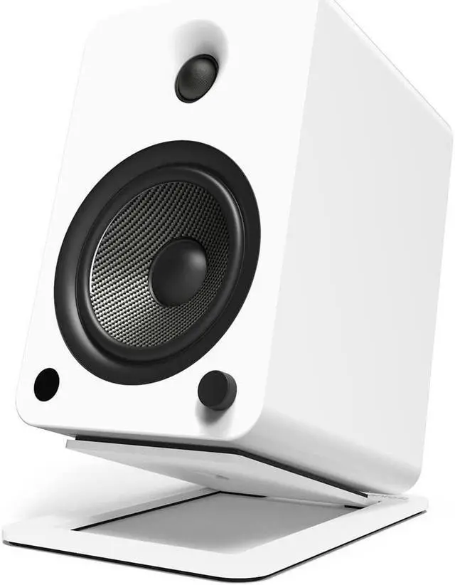 Alt view image 13 of 15 - Kanto S6W Desktop Speaker Stands for 4- to 7-inch speakers, White (Pair)