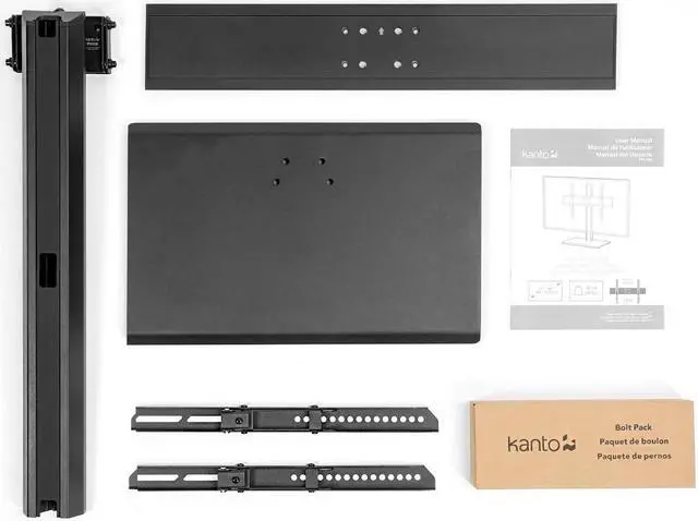 Alt view image 13 of 20 - Kanto TTS100 Tabletop TV Stand for 37-inch to 65-inch TVs - Black