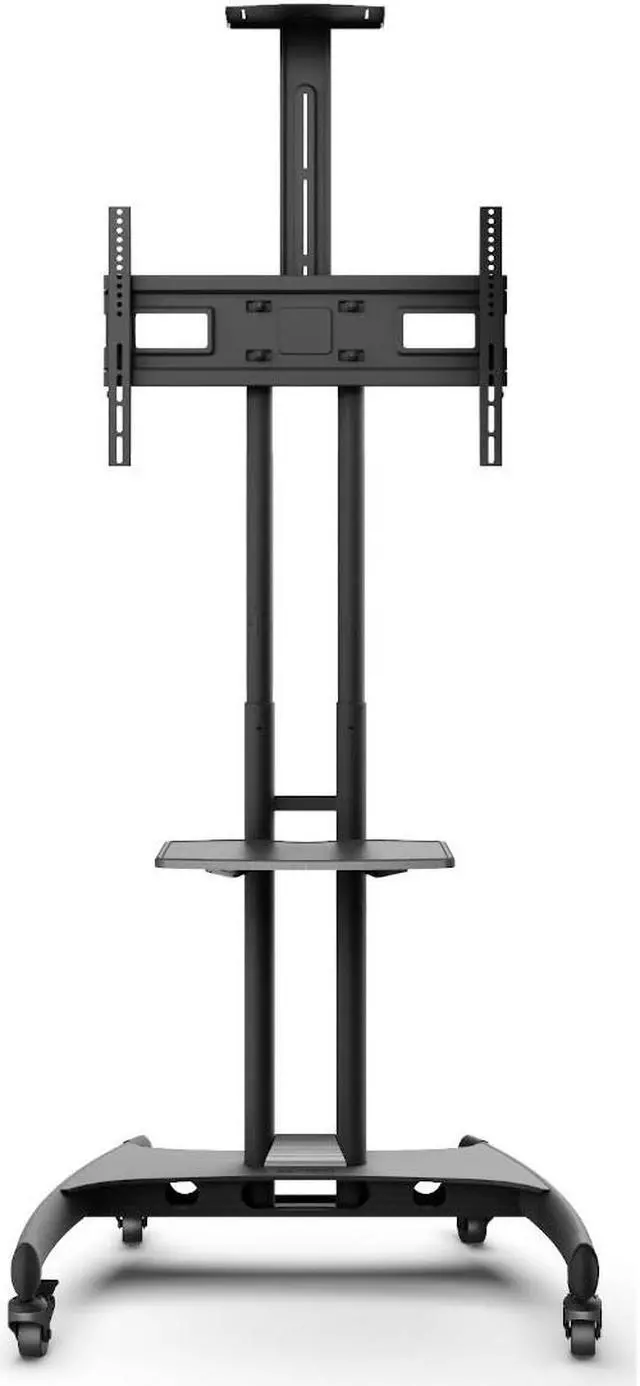 Alt view image 11 of 14 - Kanto MTM65PL Height Adjustable Mobile TV Stand with Adjustable Shelf for 37-inch to 65-inch TVs