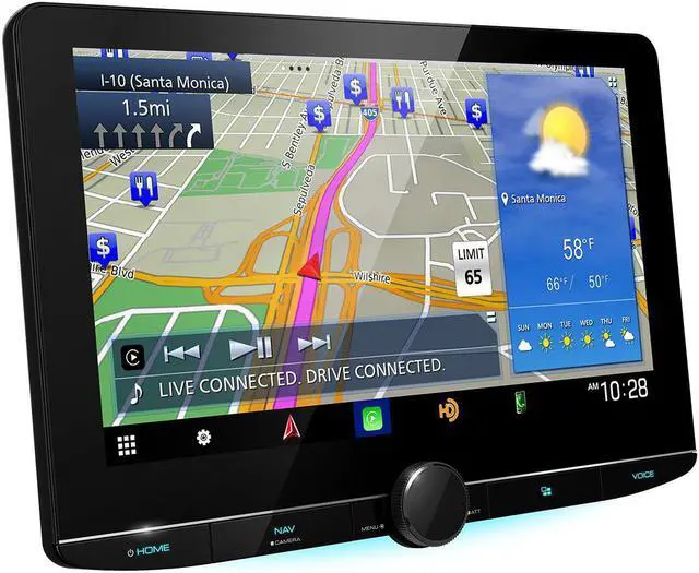 Alt view image 11 of 16 - Kenwood eXcelon NEW DNR1007XR 10.1" Floating Panel High Definition Receiver
