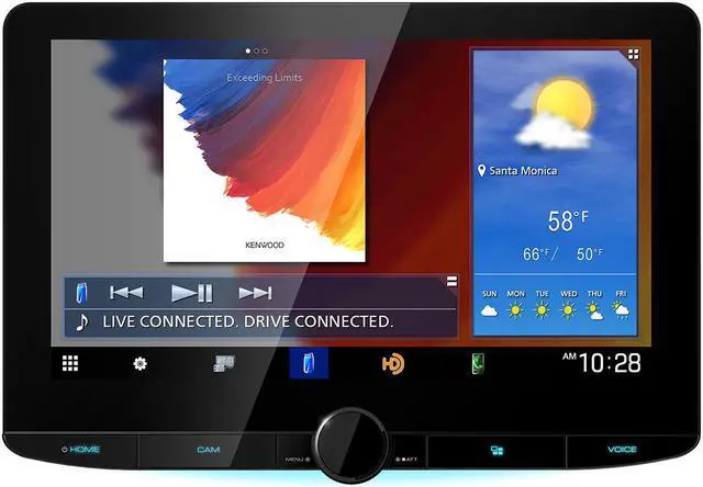 Alt view image 3 of 13 - Kenwood DMX1037S 10.1" High Definition Car Stereo Receiver with Capacitive Touch Panel