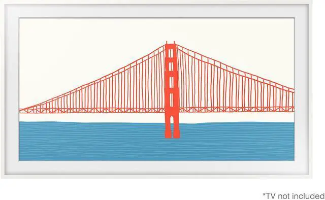 Alt view image 3 of 20 - Samsung Customizable Bezel for Samsung The Frame 65" (Modern White)