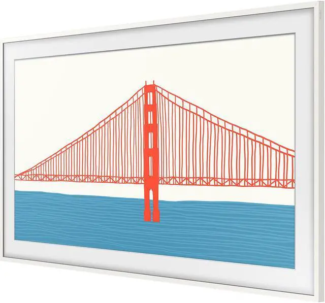 Alt view image 6 of 20 - Samsung Customizable Bezel for Samsung The Frame 65" (Modern White)