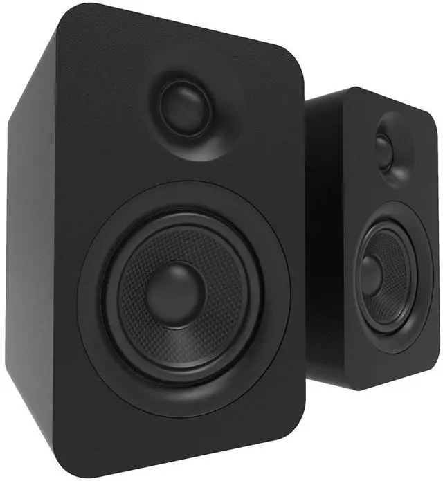 Alt view image 3 of 6 - Kanto YUP4 Passive Bookshelf Speakers with 1" Silk Dome Tweeter and 4" Kevlar Woofer - External Amplifier/Receiver Required - Pair (Black)