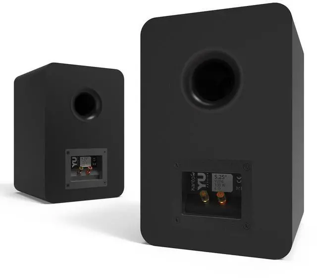 Alt view image 5 of 6 - Kanto YUP6 Passive Bookshelf Speakers with 1" Silk Dome Tweeter and 5.25" Kevlar Woofer - External Amplifier/Receiver Required - Pair (Black)