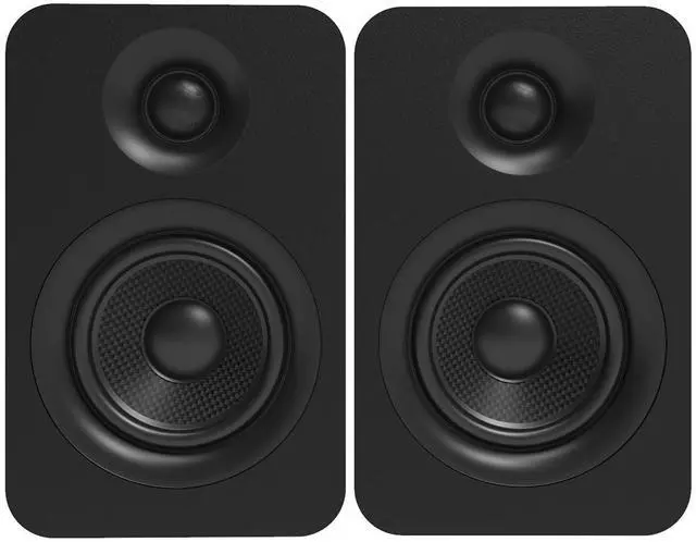 Alt view image 2 of 6 - Kanto YUP4 Passive Bookshelf Speakers with 1" Silk Dome Tweeter and 4" Kevlar Woofer - External Amplifier/Receiver Required - Pair (Black)