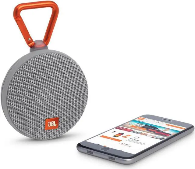 Alt view image 5 of 16 - JBL Clip 2 Waterproof Portable Bluetooth Speaker CLIP2GRAY (Gray)