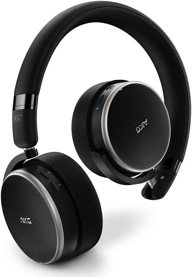 Alt view image 9 of 20 - AKG N60NC On-Ear Noise-Cancelling Bluetooth Headphones with Built-In Remote and Mic (Black)