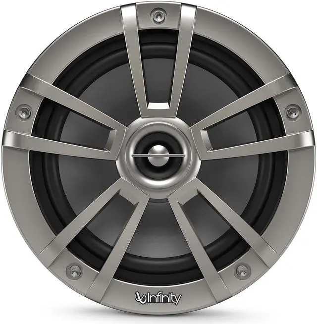 Alt view image 3 of 20 - Infinity INF622MLT 6.5" Round 225 Watt RGB LED Illuminated Marine Speakers - Titanium (Pair)